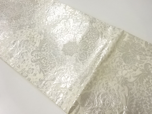 アンティーク　華紋唐草模様織出し袋帯（材料）